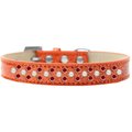 Unconditional Love Sprinkles Ice Cream Pearl & Red Crystals Dog CollarOrange Size 14 UN916236